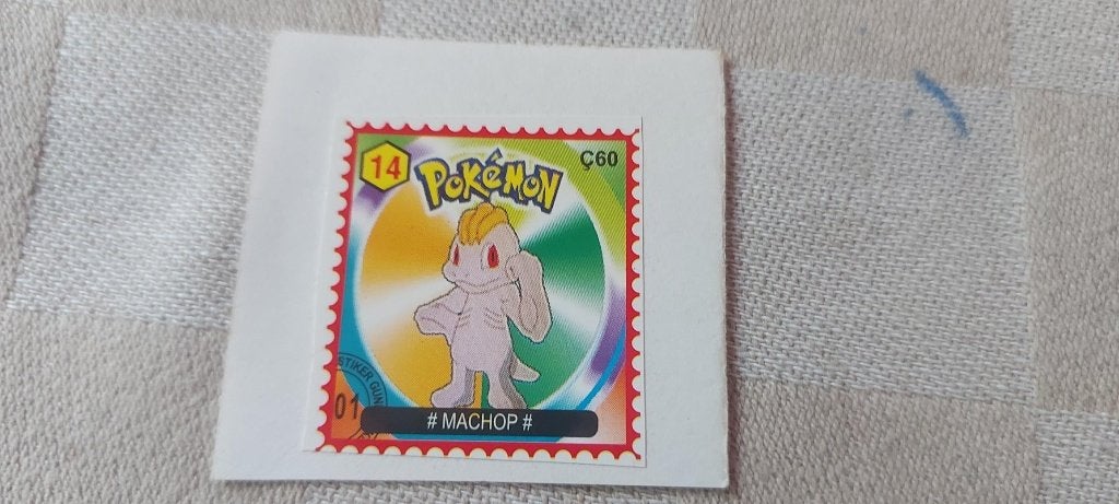 pokemon postzegel zeldzaam gelimiteer Machop, Ophalen of Verzenden, Nieuw, Overige typen