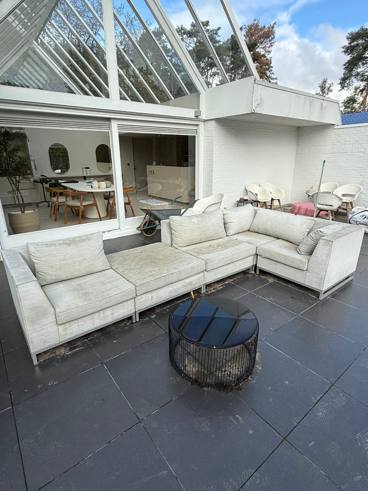 Buitenlounge 6-delig (renovatieprojectje), Tuin en Terras, Ophalen, Gebruikt, Tuinset