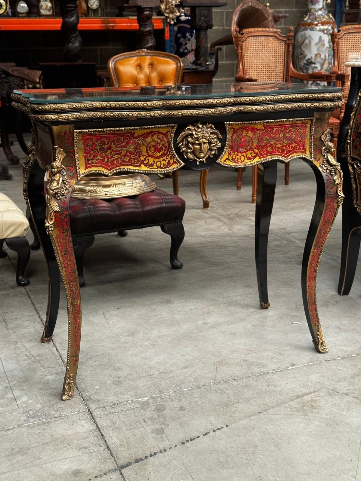 Antieke boulle tafel Poker, Antiek en Kunst, Antiek | Meubels | Tafels, Ophalen