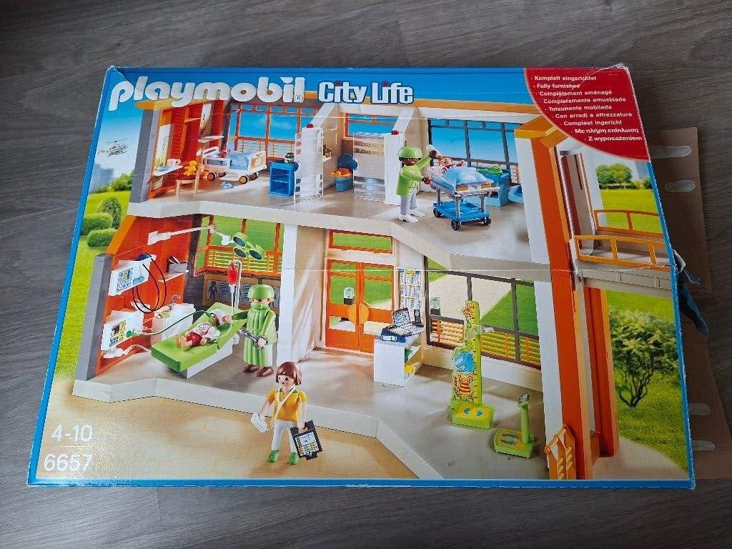 Playmobil kinderziekenhuis, Ophalen, Gebruikt, Gebouw, Complete set