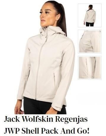 Regenjas van Jack Wolfskin MAAT S, Beige, Nieuw, Ophalen of Verzenden, Jack Wolfskin