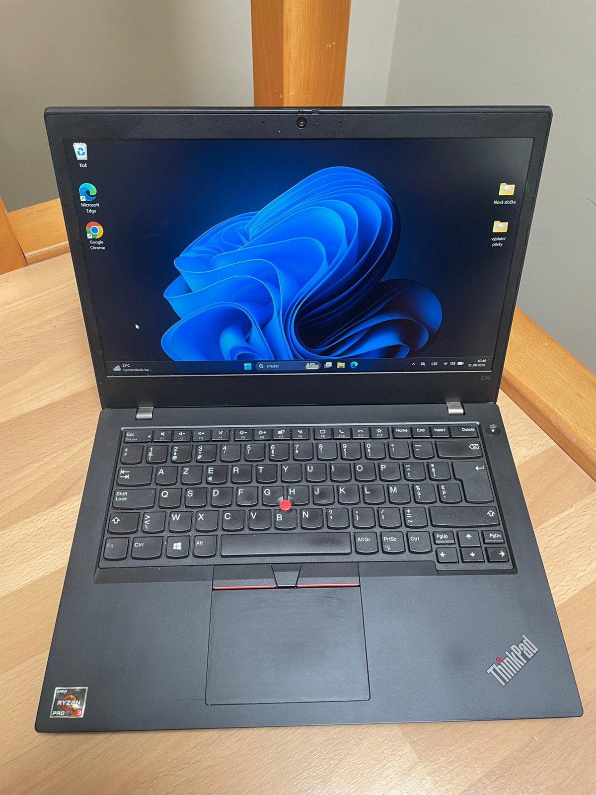 Lenovo Thinkpad - AMD Ryzen 3 Pro, 8 Go de RAM, FullHD, Comme neuf, SSD, Azerty, 8 GB