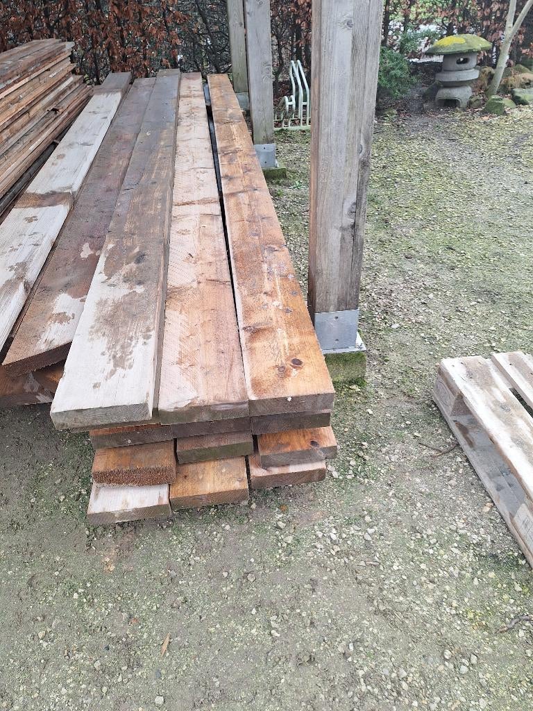 timmerhout, Doe-het-zelf en Bouw, Hout en Planken, Zo goed als nieuw, Overige typen, Steigerhout, 300 cm of meer, 50 mm of meer