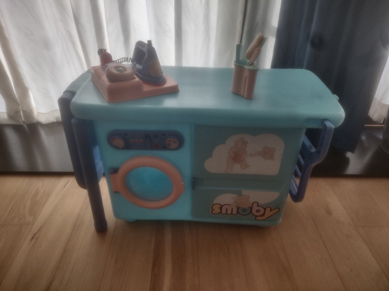 Smoby wasmachine/ strijkplank/ droogrek/ strijkijzer, Ophalen, Zo goed als nieuw, Ontdekken