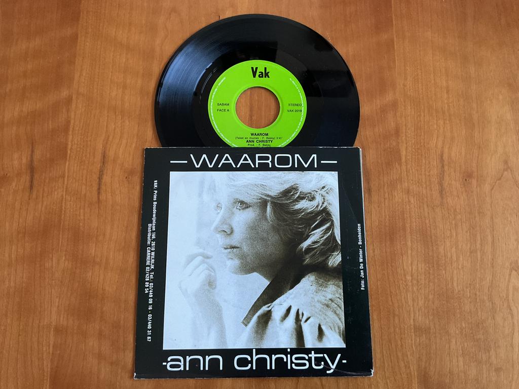 Ann Christy - Waarom, Cd's en Dvd's, Vinyl Singles, Ophalen of Verzenden, Gebruikt