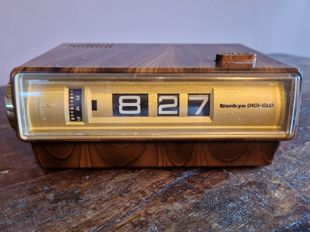 Sankyo Alarm Clock – Digi-Glo 515 – Houtstructuur, Ophalen of Verzenden