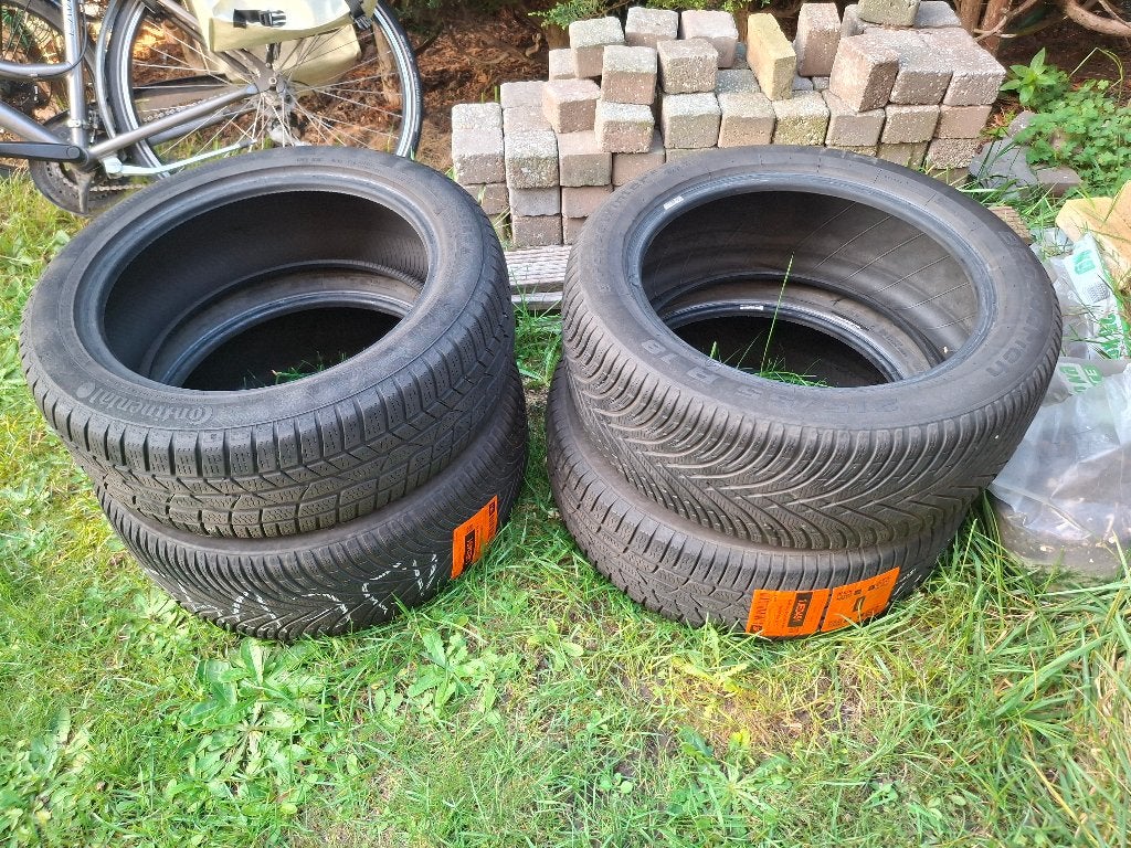 4 winterbanden 215/55 R18 zonder velg, Autos : Pièces & Accessoires, Véhicule de tourisme, Pneu(s), Enlèvement, Utilisé