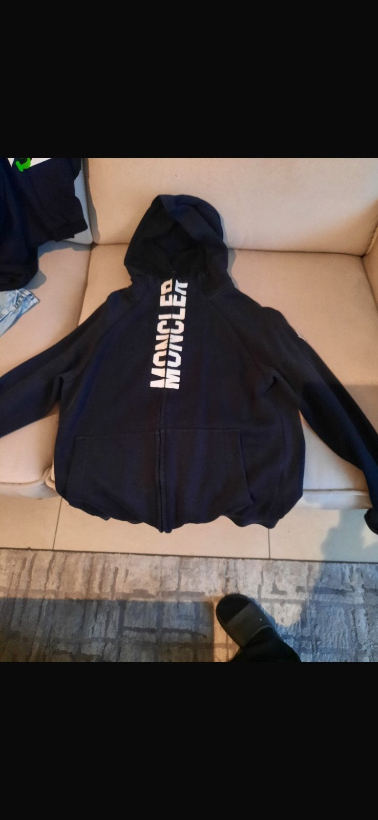 Hoodie moncler, Ophalen, Zo goed als nieuw, Maat 46 (S) of kleiner, Zwart