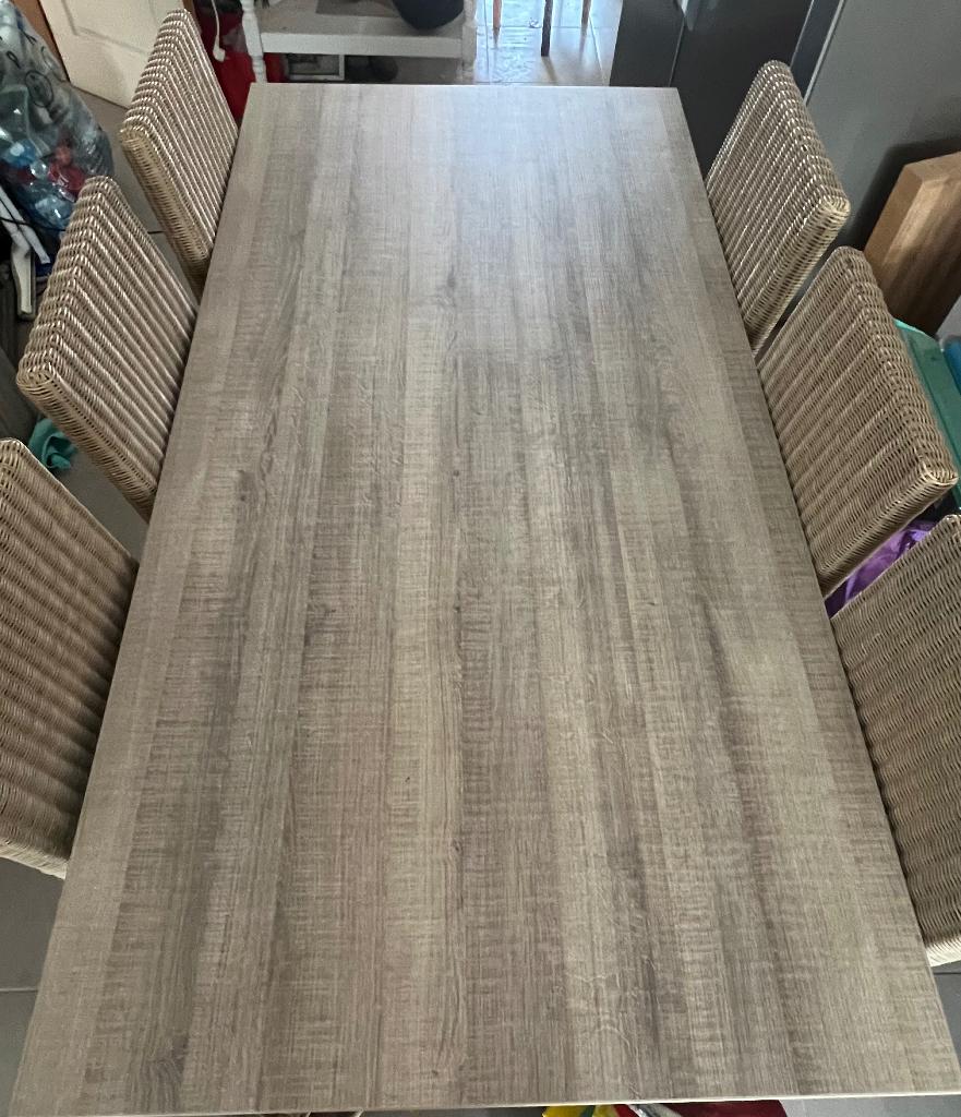 Eetplaats en tv meubel te koop, Ophalen, Gebruikt, Landelijk, 4 tot 6 stoelen