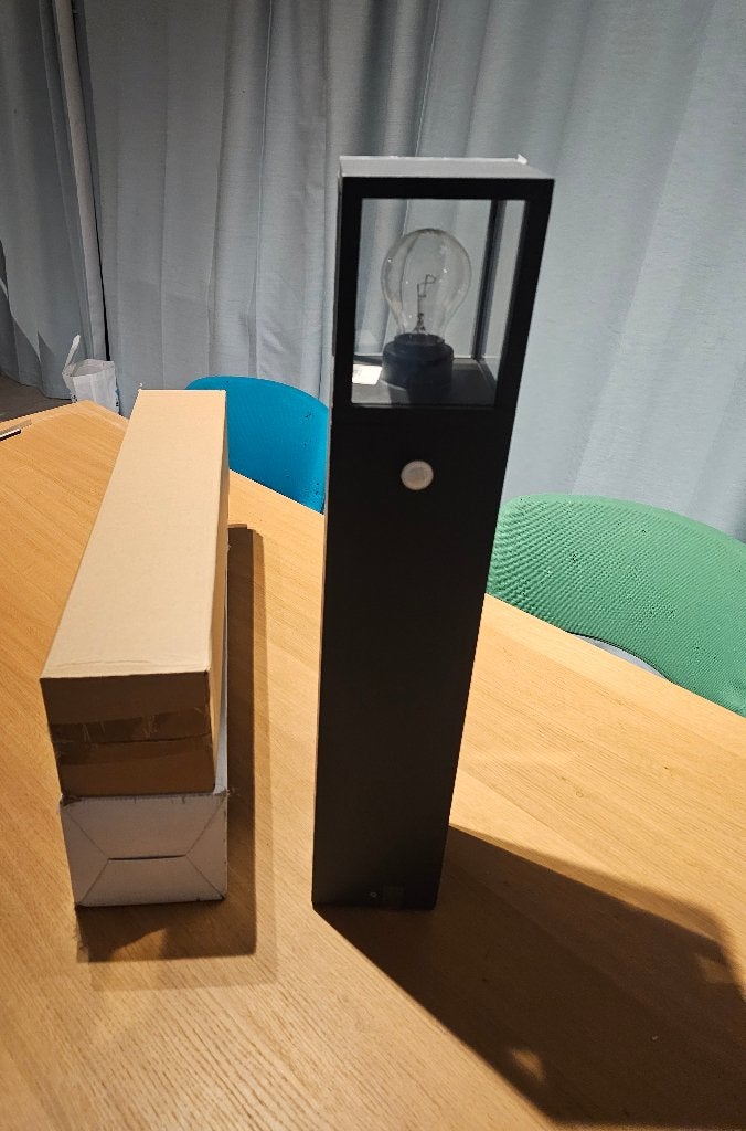 INDIGO - TULO SENSOR E27 MAX15W Antraciet buitenverlichting, Minder dan 50 watt, Ophalen of Verzenden, Netvoeding, Vloerlamp