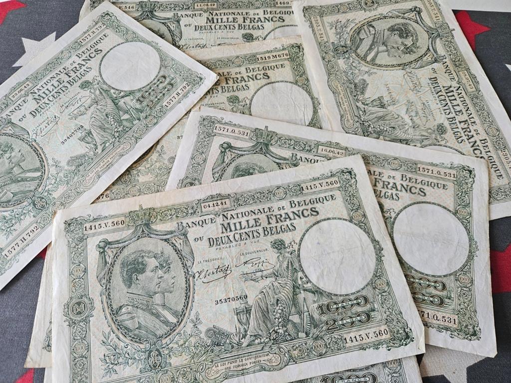 Biljetten 1000 francs of 200 Belga, Verzenden