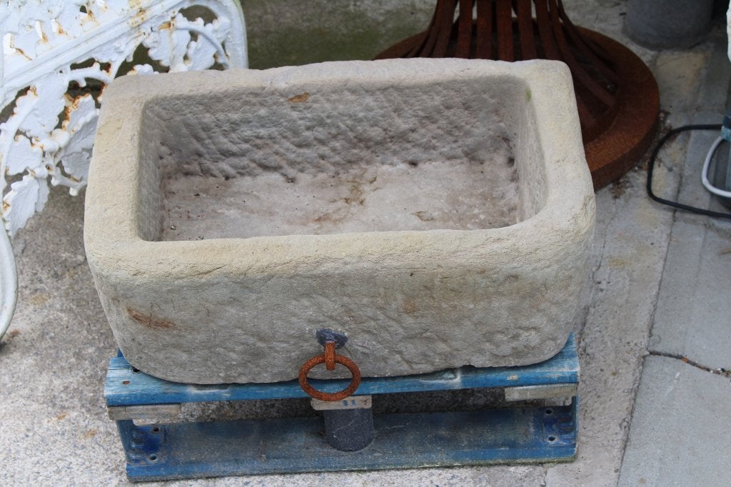 auge , bac en pierre de grès , bac jardinière, Jardin & Terrasse, Moins de 30 cm, Pierre, Enlèvement, Utilisé