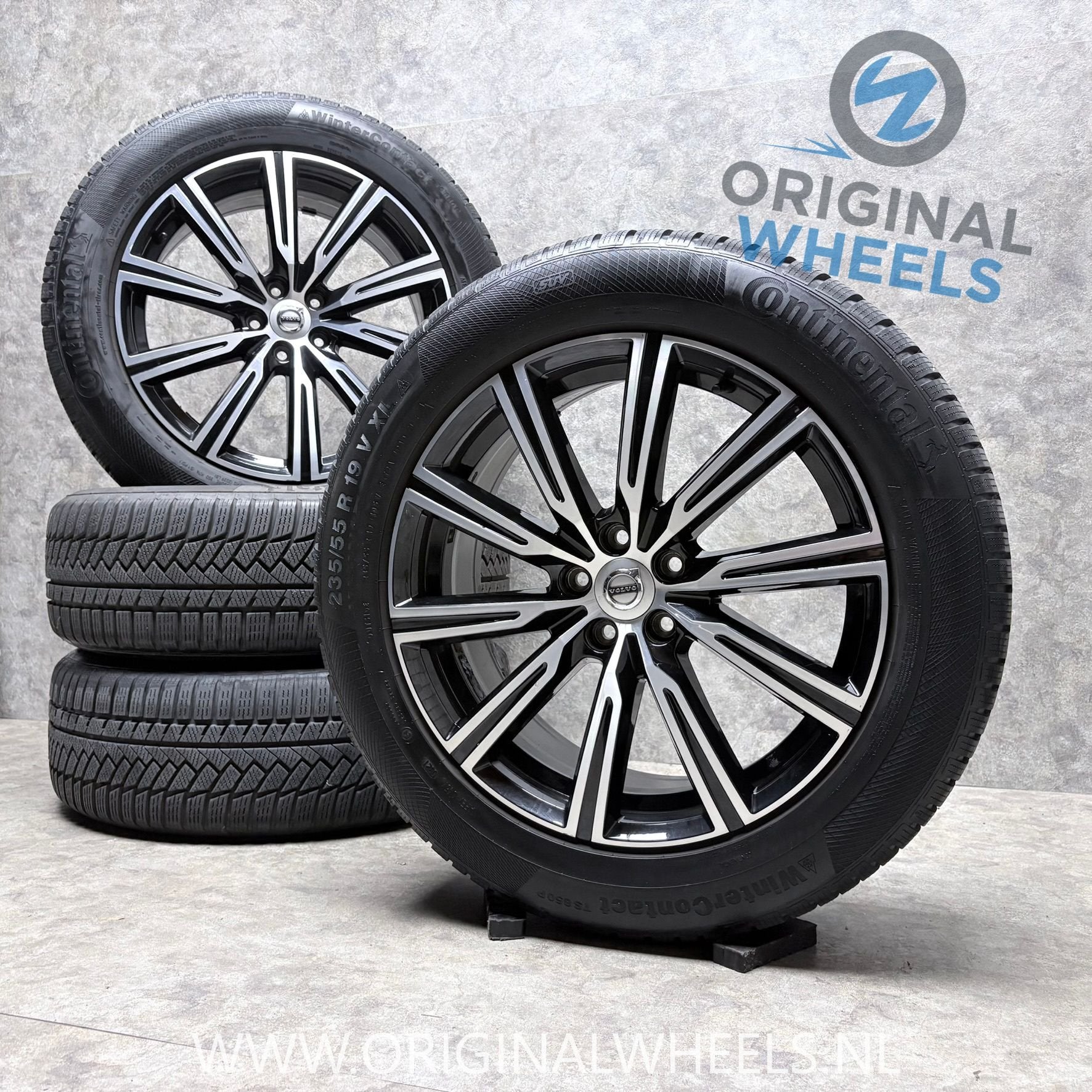 19 inch originele R Design velgen + winterbanden Volvo XC60, Pneus et Jantes, Pneus hiver, Véhicule de tourisme, -