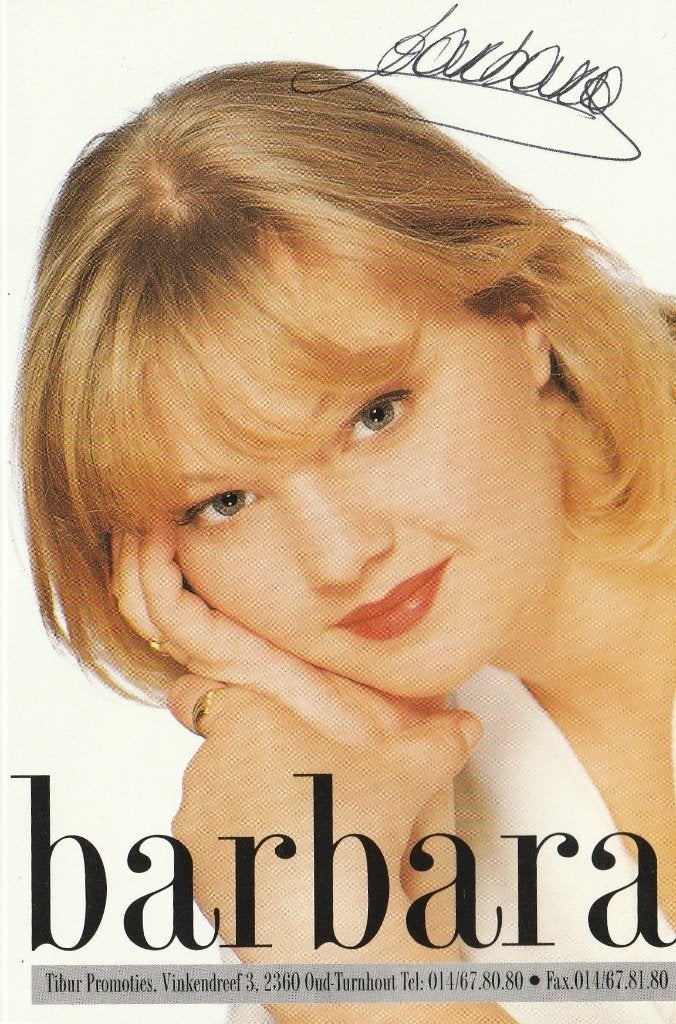 Barbara Dex - foto met handtekening - 1993, Verzamelen, Muziek, Artiesten en Beroemdheden, Ophalen of Verzenden, Zo goed als nieuw
