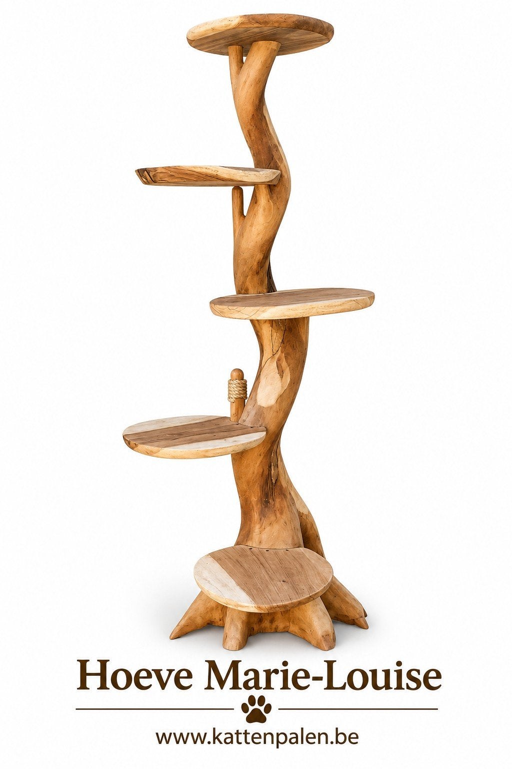 Kattenpalen in massief hout, Ophalen