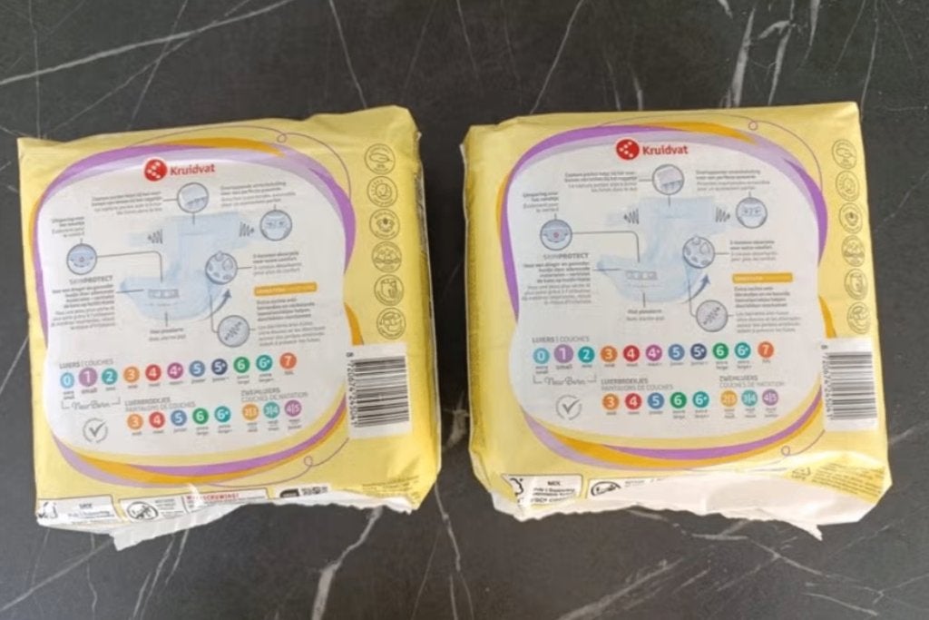 2 x Kruidvat 1 NewBorn Small Luiers, Enlèvement ou Envoi, Neuf, Autres types, Autres marques