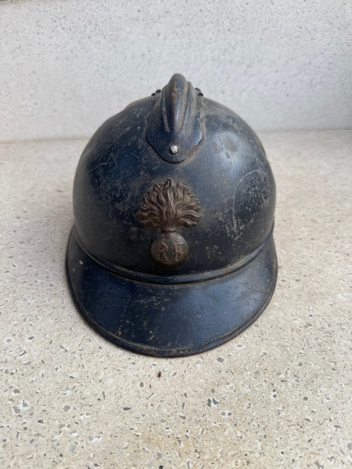 Wo1 Franse infanterie helm compleet, Ophalen of Verzenden