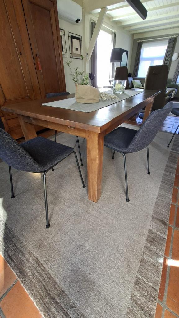 Tafel, Huis en Inrichting, Tafels | Eettafels, Ophalen, Gebruikt, Teakhout, 200 cm of meer