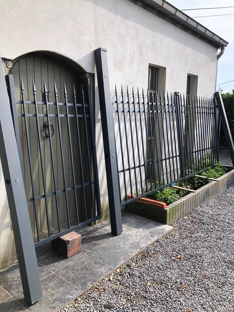 poort met loopoort, Tuin en Terras, Ophalen, Nieuw, Draaipoort