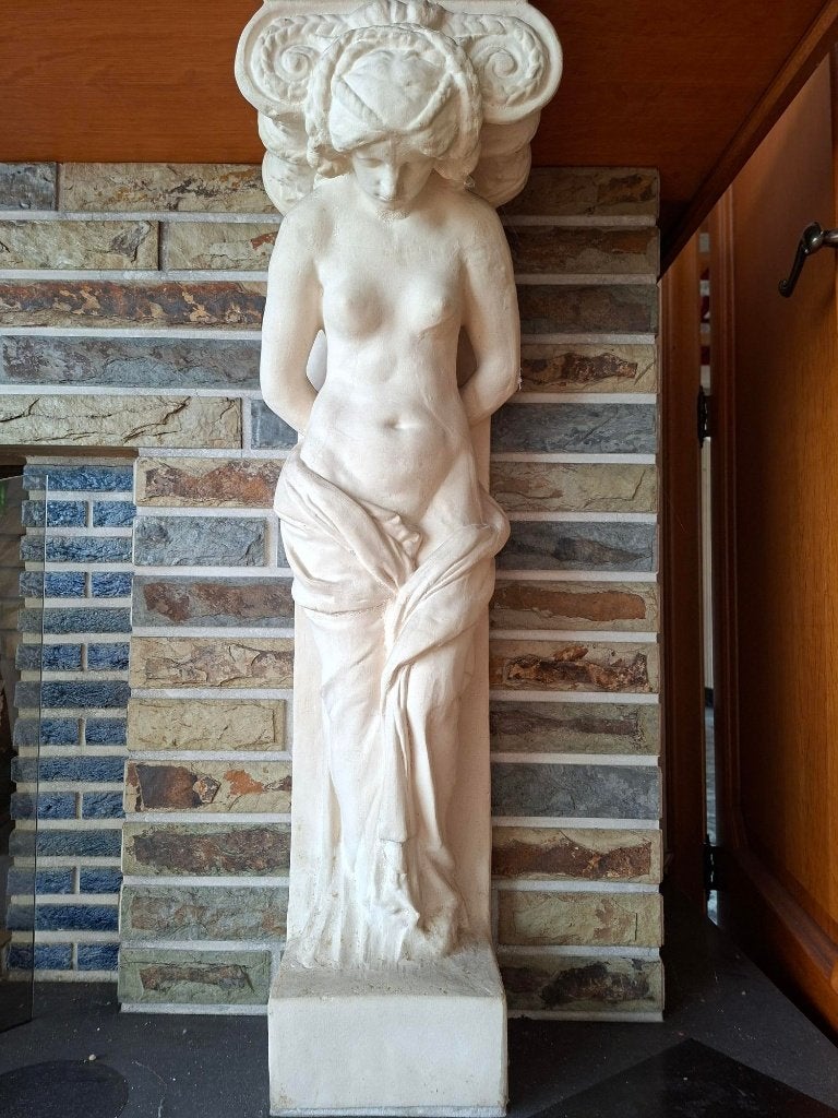 Dame in steen, Antiquités & Art, Art | Sculptures & Bois, Statue, Art deco, Pierre ou céramique, 50 - 100 cm