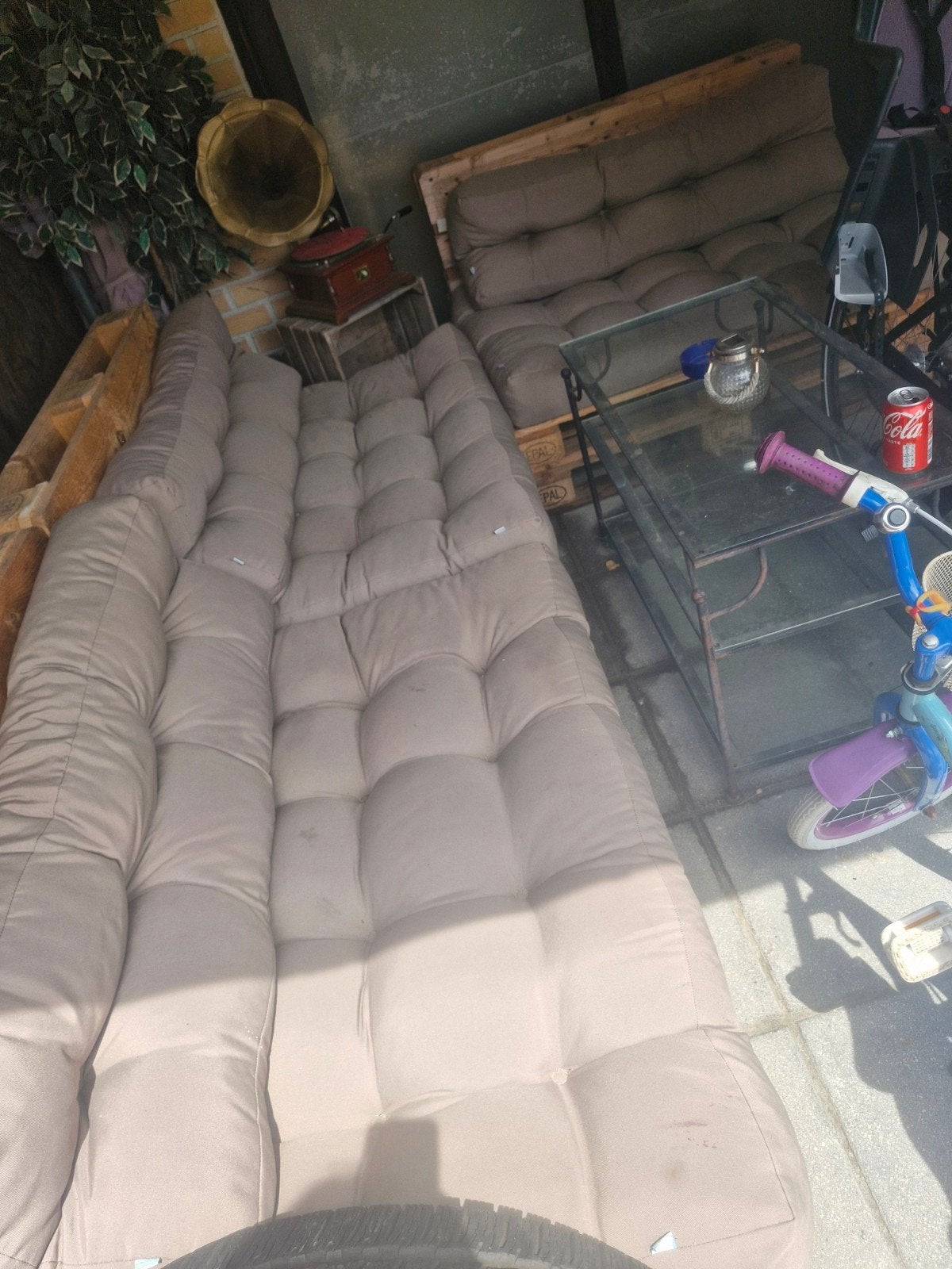 Lounge a palette avec coussins, Enlèvement