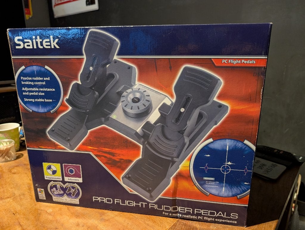 Saitek (Logitech) Pro Flight Rudder Pedals (NIEUW), Computers en Software, Ophalen, Nieuw, Saitek