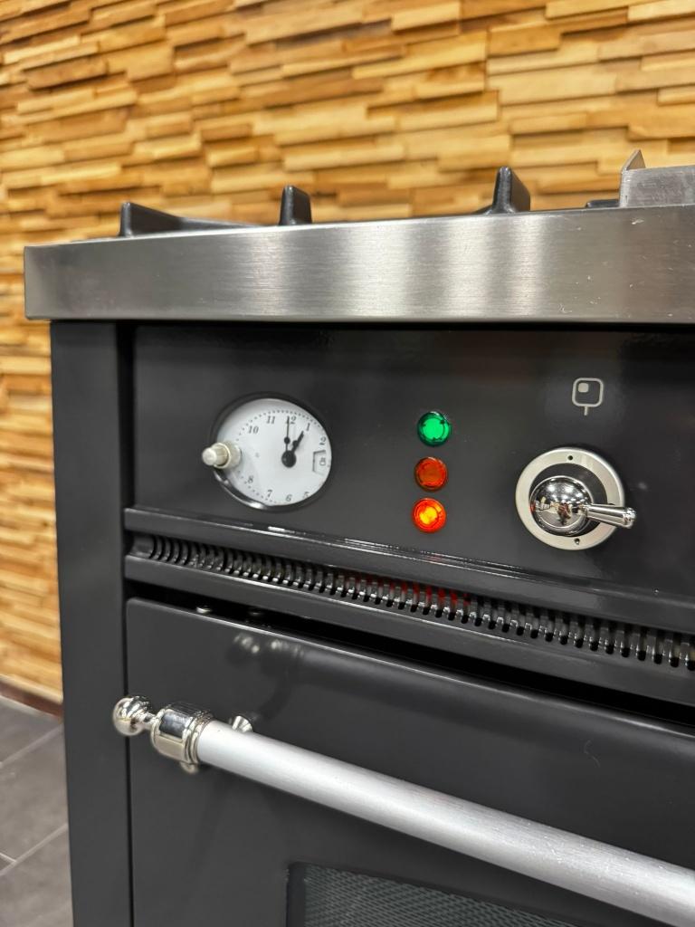 🔥Luxe Boretti Fornuis 90cm antraciet + rvs 1 oven frytop, Elektronische apparatuur, Fornuizen, Ophalen, 60 cm of meer, Zo goed als nieuw