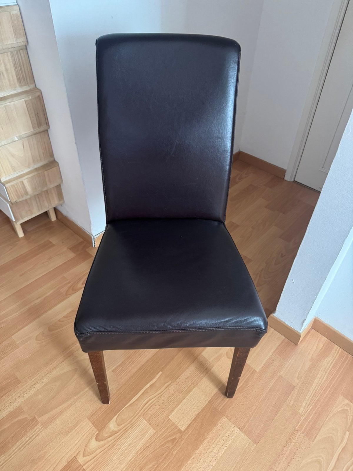 Chaise en cuir 6 pièces, Enlèvement, Comme neuf, Brun, Cuir
