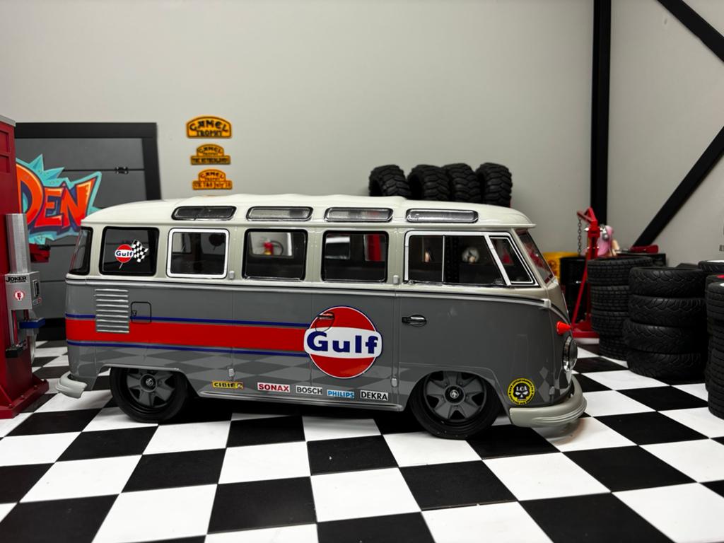 Tamiya VW T1 Panorama Gulf editie, Hobby en Vrije tijd, Elektro, Nieuw, Ophalen of Verzenden, Schaal 1:10