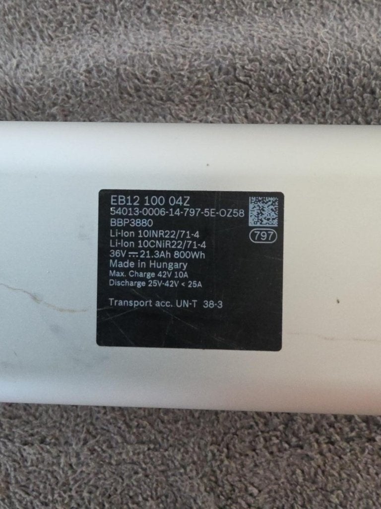 Bosch PowerTube 800 Wh Smart System BBP3880 horizontaal, Fietsen en Brommers, Ophalen of Verzenden, Zo goed als nieuw