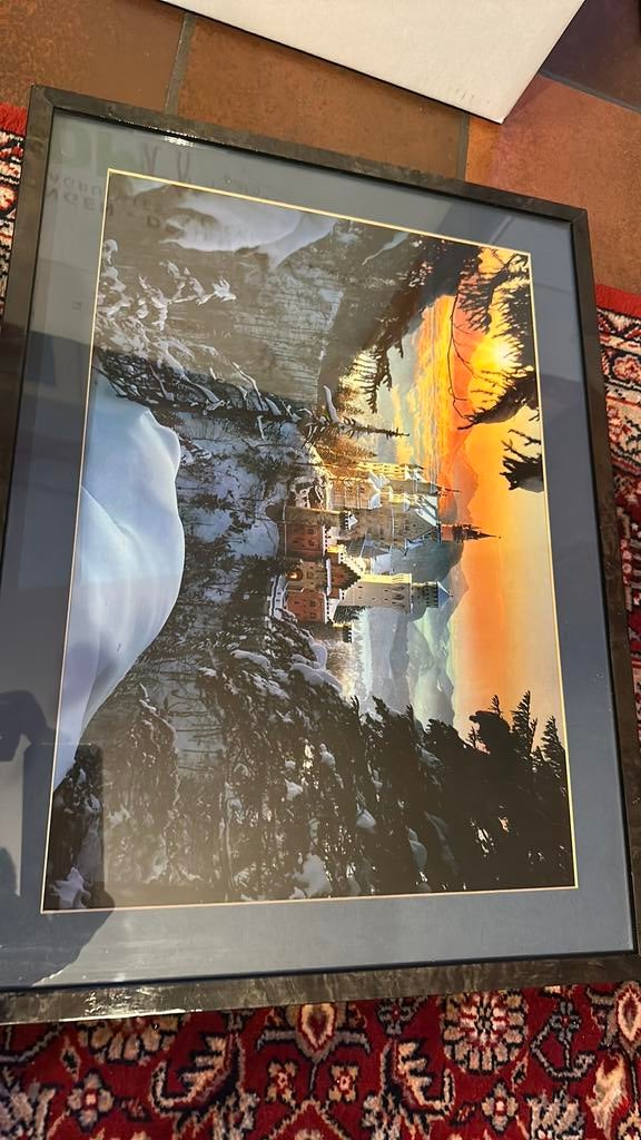 Foto in kader, Antiek en Kunst, Ophalen