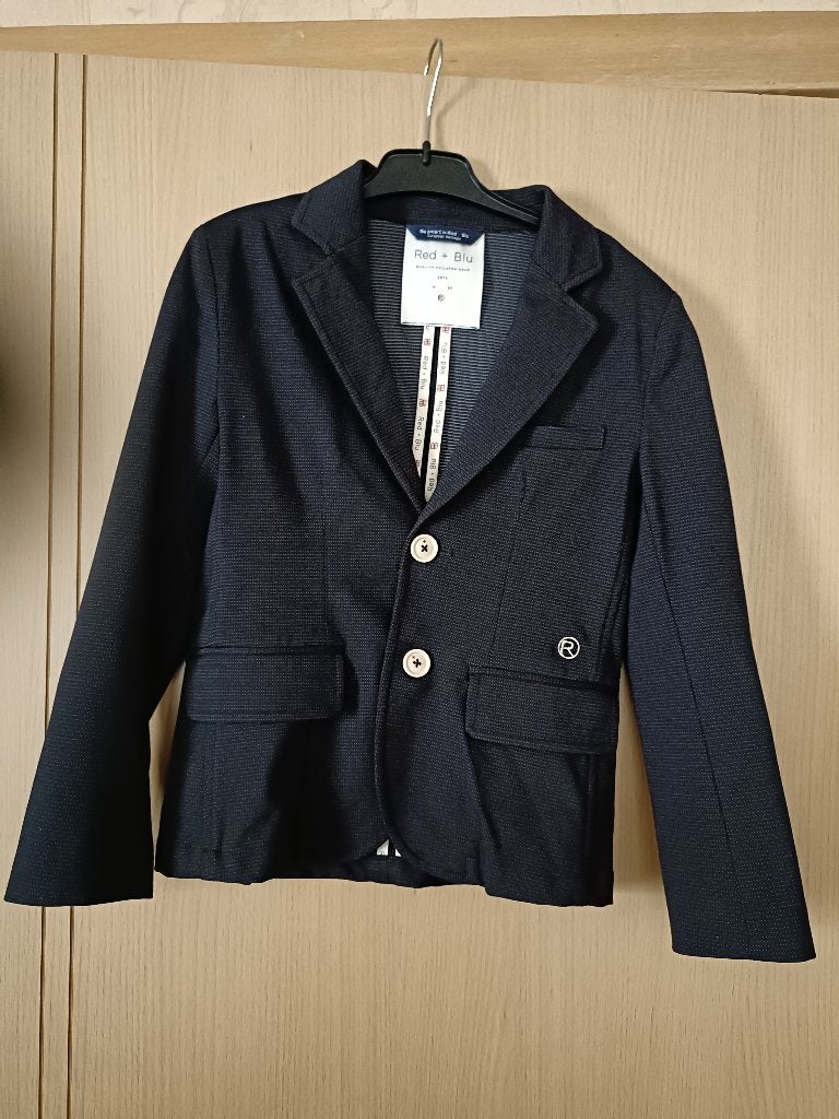 Red + Blu jongensblazer in donkerblauw, feestkledij, 128, Kinderen en Baby's, Ophalen, Trui of Vest, Jongen, Red & Blu