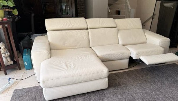 Twee lederen banken van Natuzzi (hoekbank & 2-zits), Enlèvement ou Envoi, Comme neuf