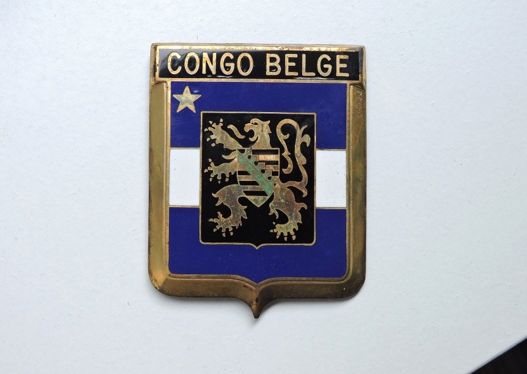 CONGO AUTOPLAAT UIT 1950 AMBTENAAR Congo Belge, Antiek en Kunst, Curiosa en Brocante, Ophalen of Verzenden