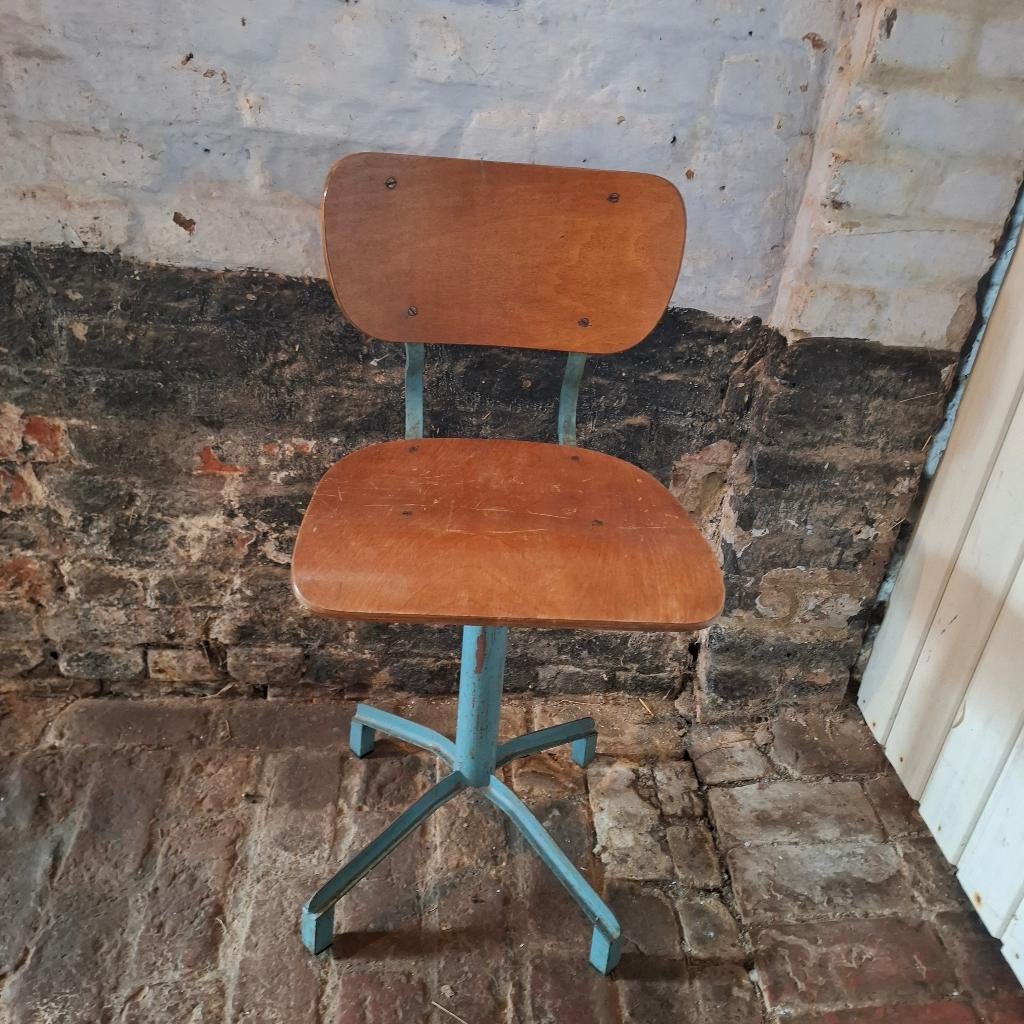 Chaise d'atelier, tabouret industriel, Enlèvement, Utilisé, Fer