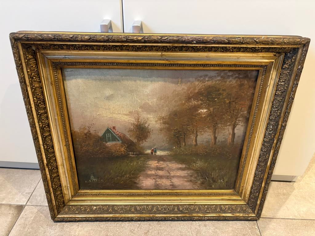 Schilderij op canvas, gesigneerd ERNEST BRAEMS, Ophalen of Verzenden