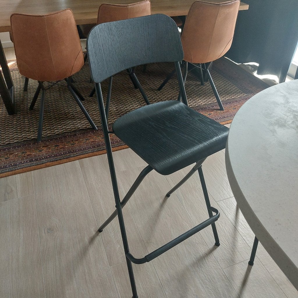 4 barkrukken, 4 tabourets, Utilisé, Bois, 60 à 90 cm