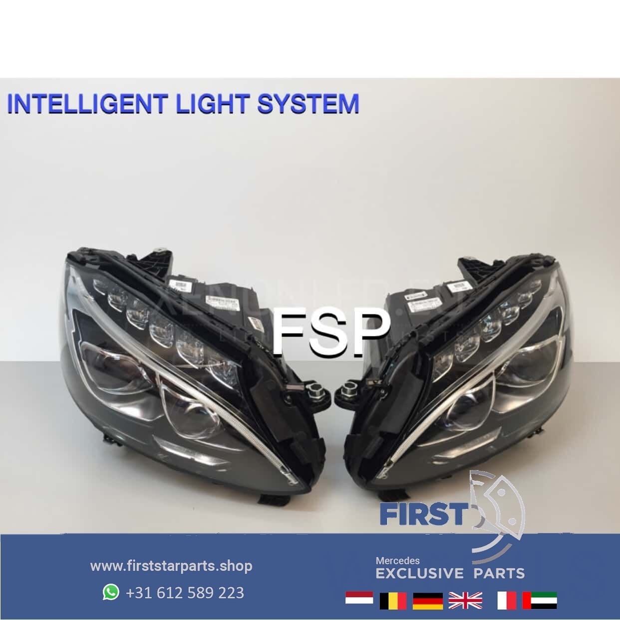 W205 INTELLIGENT LIGHT SYSTEM Koplamp LINKS RECHTS Mercedes, Gebruikt, -, Ophalen of Verzenden, -