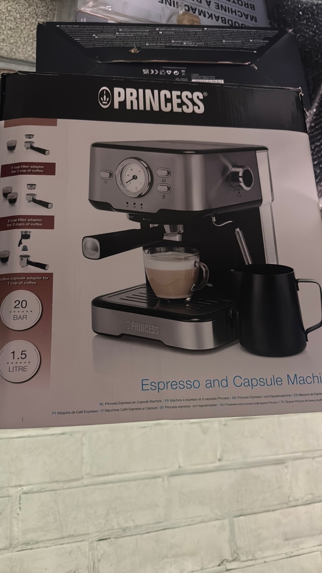 Princess espresso and capsule machine, Neuf, Machine à espresso, Réservoir d'eau amovible, Enlèvement