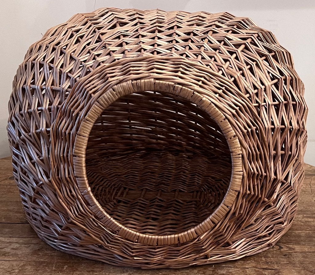 Panier niche osier chat petit chien grotte (60x40), Enlèvement, Utilisé, Autre