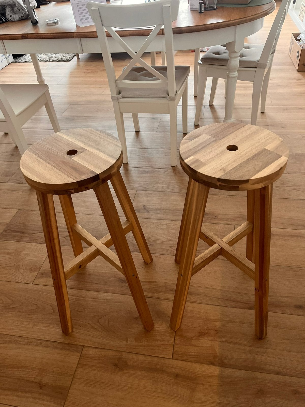 Tabourets d’ilots, 2 tabourets, Enlèvement, Utilisé, Bois
