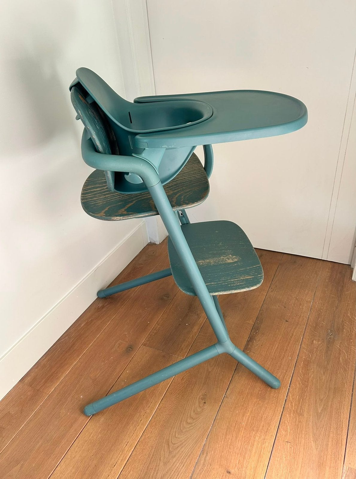 Cybex lemo kinderstoel blauw met stoelverkleiner en plateau, Kinderen en Baby's, Ophalen, Gebruikt, Meegroeistoel, Afneembaar eetblad