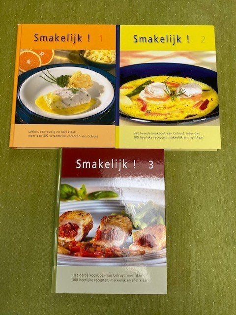 Kook boeken van de Colryt : Smakelijk deel 1 tot 3., Plat principal, Enlèvement, Utilisé, Pays-Bas et Belgique