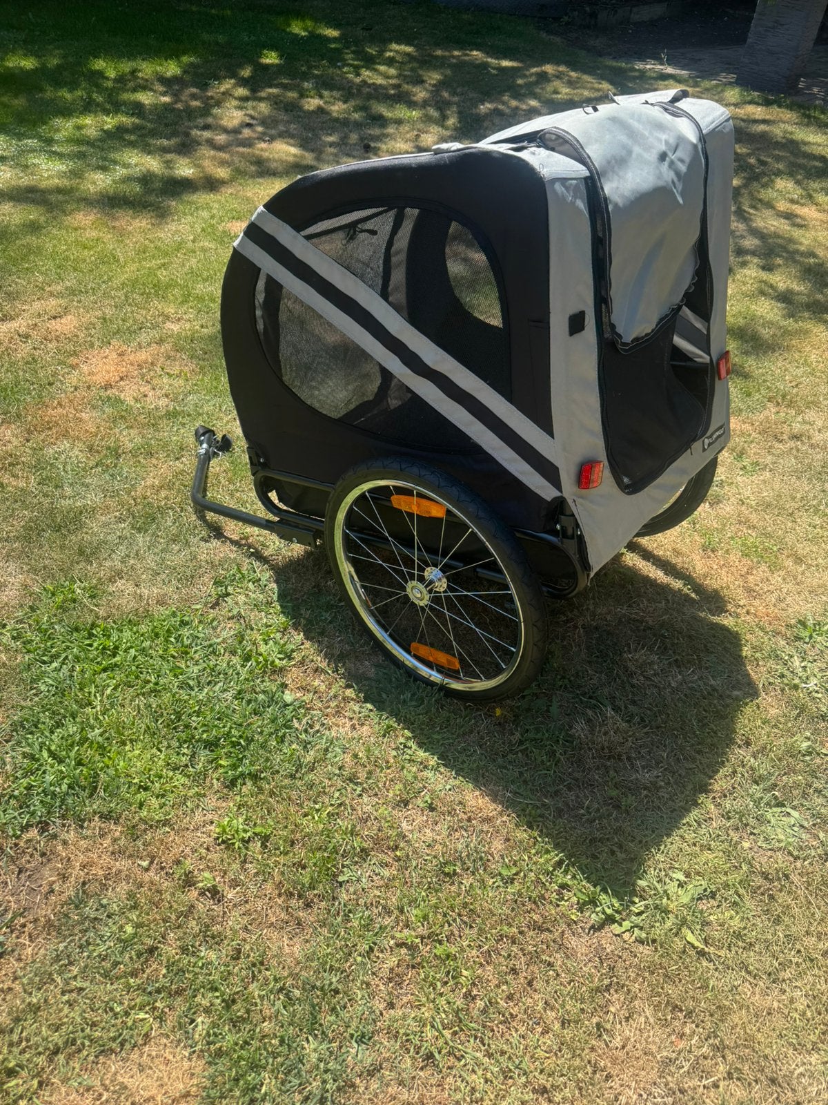 Hondenfietskar, Remorque pour chien, Pliable, 20 à 40 kg, Flamingo