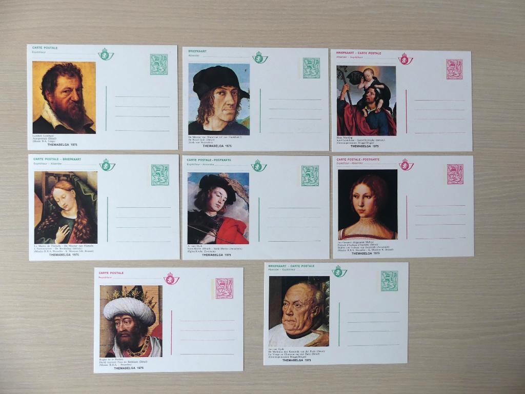 8 Geïllustreerde briefkaarten 1975 BK2/BK9 - THEMABELGA, Postzegels en Munten, Postzegels | Europa | België, Postfris, Ophalen of Verzenden