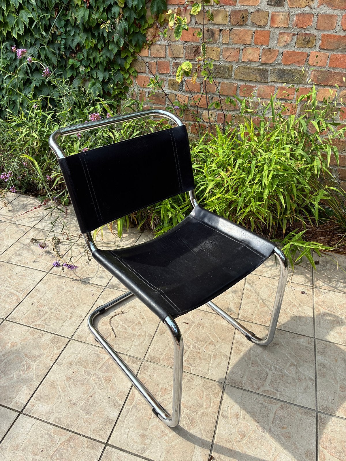 Buisframe leren stoel (3 stuks), Huis en Inrichting, Stoelen, Ophalen, Zo goed als nieuw, Leer