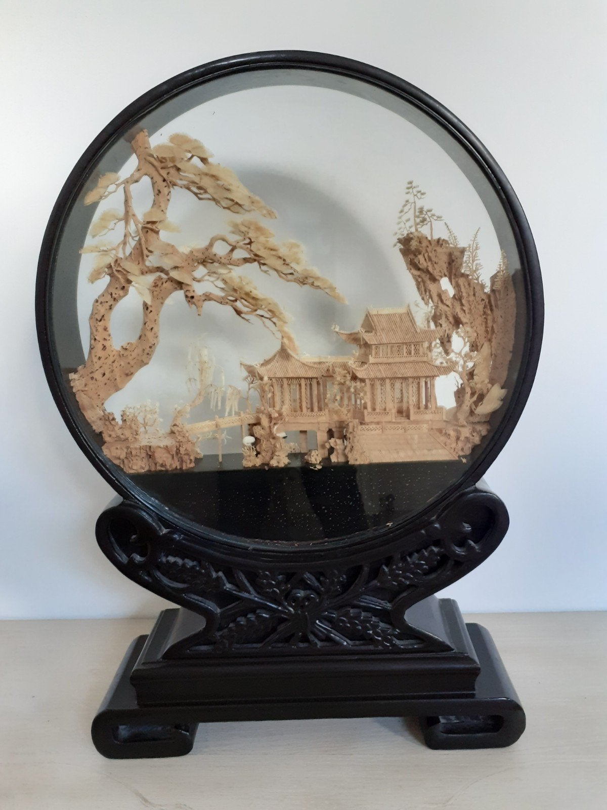 Chinees snijwerk kurk, Antiek en Kunst, Ophalen