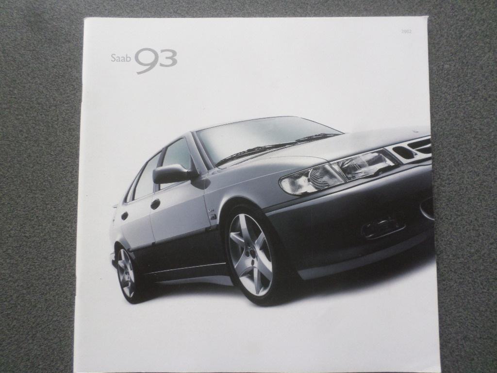 Saab 93 9³ 3 & 5 deurs & Aero & Cabrio 2002 Brochure, Boeken, Auto's | Folders en Tijdschriften, Ophalen of Verzenden