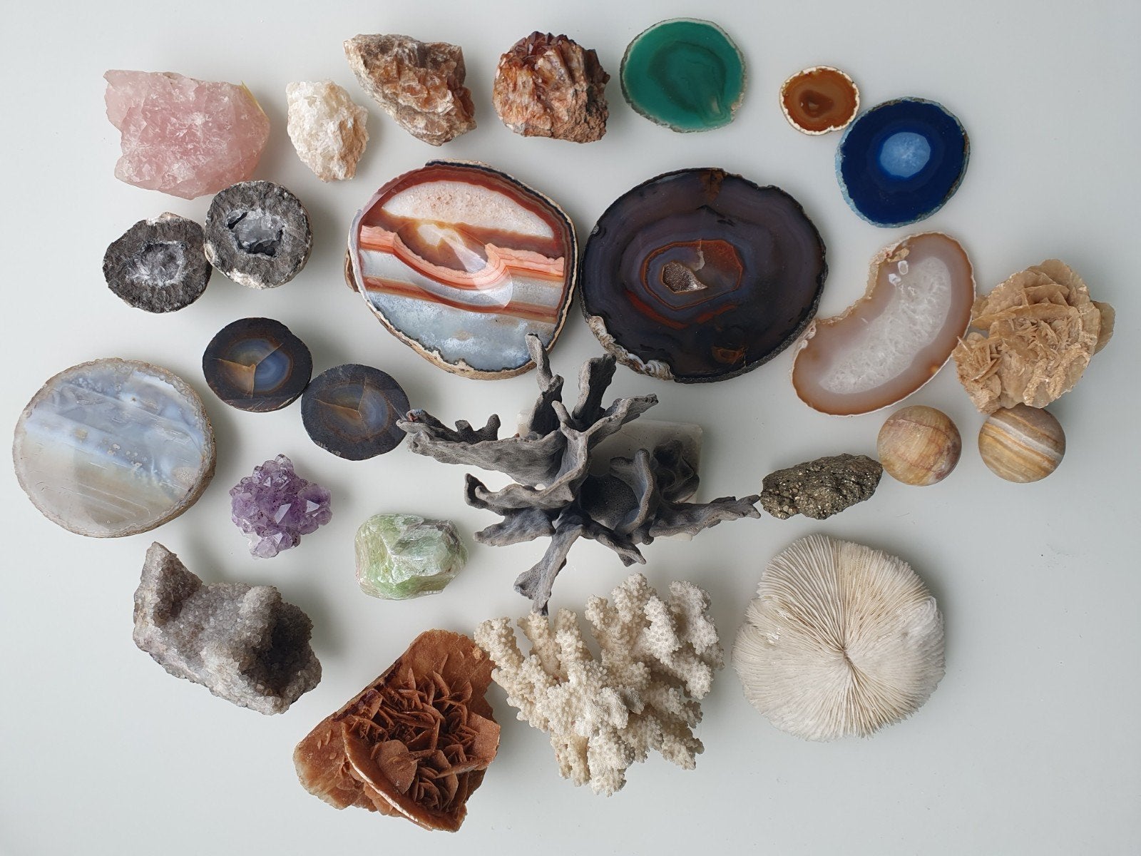verzameling mineralen en fossielen., Verzamelen, Ophalen