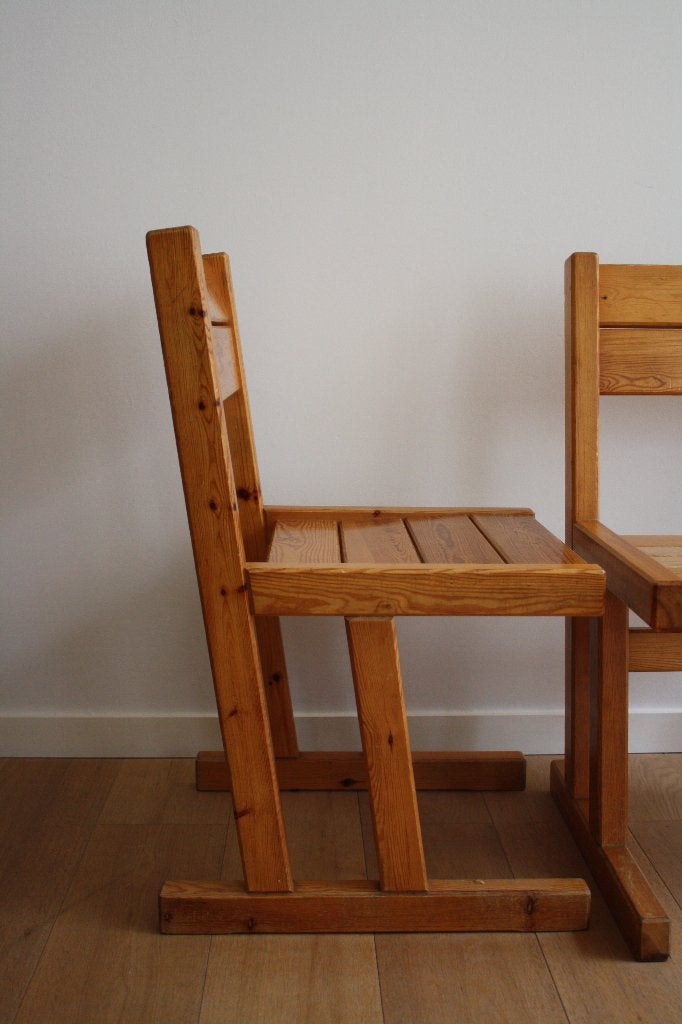 4 belles chaises en pin, Enlèvement, Utilisé